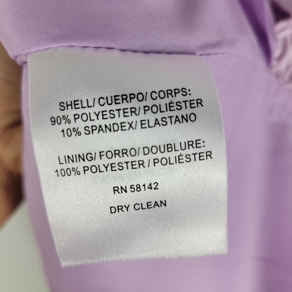 New Gal Meets Glam Emma Ruffle Peter Pan Collar Short Sleeve Sheath Dress Lilac - Picture 12 of 12